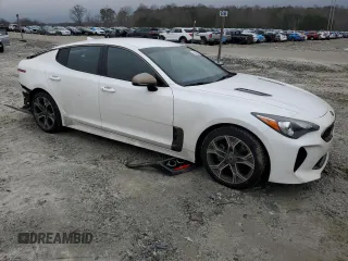 2020 Kia Stinger GT-Line with VIN KNAE15LAXL6072472, listed as a Copart auction lot 43606355 with 45,934 mi miles and Salvage Title. Bid and sale history available at DreamBid. Image 4.