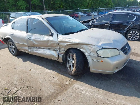 2000 Nissan Maxima GXE with VIN JN1CA31D4YT556029, listed as a IAAI auction lot 42160508 with 227,696 mi miles and . Bid and sale history available at DreamBid. Image 1.