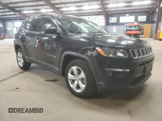 2019 Jeep Compass Latitude with VIN 3C4NJDBB0KT593907, listed as a Copart auction lot 50628525 with 46,111 mi miles and Salvage Title. Bid and sale history available at DreamBid. Image 4.