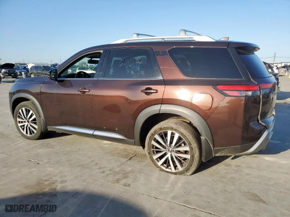 2022 Nissan Pathfinder Platinum with VIN 5N1DR3DK3NC264206, listed as a Copart auction lot 48926535 with 251,456 mi miles and Clean Title. Bid and sale history available at carsss.com. Image 2.