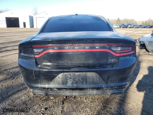 2017 Dodge Charger SXT with VIN 2C3CDXHG9HH654101, listed as a Copart auction lot 49672425 with 0 mi miles and Salvage Title. Bid and sale history available at carsss.com. Image 6.