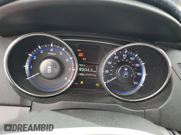2011 Hyundai Sonata GLS with VIN 5NPEB4AC0BH127532, listed as a Copart auction lot 50073425 with 101,872 mi miles and Salvage Title. Bid and sale history available at carsss.com. Image 9.