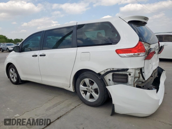 2014 Toyota Sienna L with VIN 5TDZK3DC9ES504168, listed as a Copart auction lot 53580095 with 253,688 mi miles and Salvage Title. Bid and sale history available at carsss.com. Image 2.
