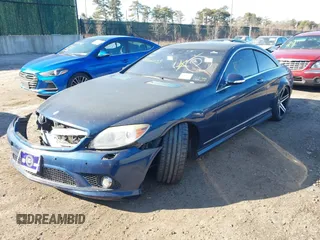 2009 Mercedes-Benz CL-Class 5.5L V8 with VIN WDDEJ86X19A022866, listed as a IAAI auction lot 41681790 with 999,999 mi miles. Bid and sale history available at carsss.com. Image 2.