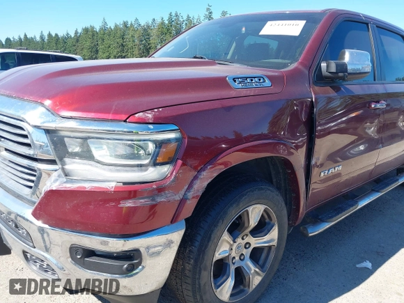 2019 Ram 1500 Laramie with VIN 1C6SRFJT2KN677400, listed as a IAAI auction lot 42441010 with 76,750 mi miles and . Bid and sale history available at DreamBid. Image 20.