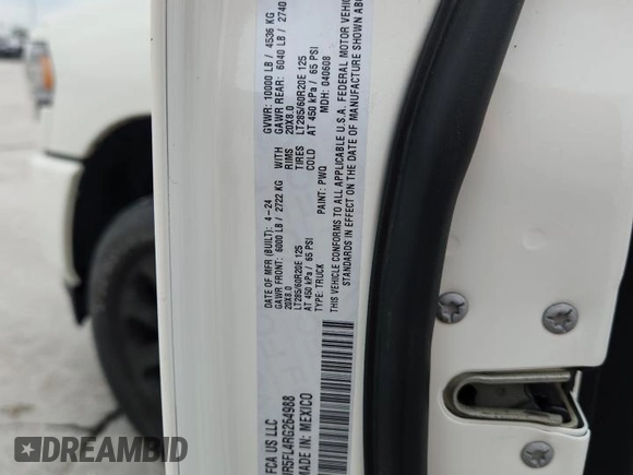 2024 Ram 2500 Laramie z VIN 3C6UR5FL4RG264988, wystawiony jako Copart lot #59959315 z przebiegiem 22 787 mil mil oraz Szkoda całkowita • Salvage title. Historia ofert i sprzedaży dostępna na DreamBid. Obrazek 12.