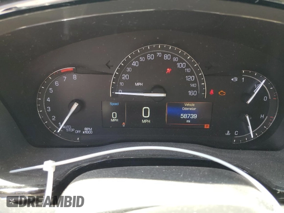 2019 Cadillac XT5 FWD with VIN 1GYKNARS9KZ219259, listed as a Copart auction lot 56900625 with 58,739 mi miles and Non repairable. Bid and sale history available at DreamBid. Image 9.