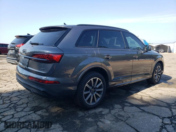 2023 Audi Q7 Premium Plus with VIN WA1LCBF79PD014979, listed as a Copart auction lot 56172535 with 23,066 mi miles and Salvage title. Bid and sale history available at DreamBid. Image 3.