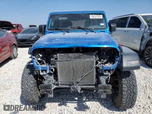 2021 Jeep Wrangler Unlimited Sport S with VIN 1C4HJXDN8MW856373, listed as a Copart auction lot 48257225 with 107,998 mi miles and Salvage Title. Bid and sale history available at carsss.com. Image 5.