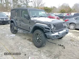 2019 Jeep Wrangler Unlimited Sport with VIN 1C4HJXDG0KW540190, listed as a Copart auction lot 42140675 with 66,470 mi miles and Salvage title. Bid and sale history available at DreamBid. Image 14.