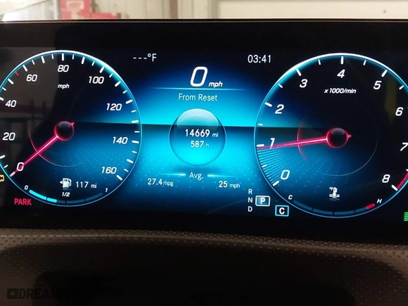 2022 Mercedes-Benz CLA with VIN W1K5J4HB6NN293676, listed as a IAAI auction lot 41394782 with 14,669 mi miles. Bid and sale history available at carsss.com. Image 7.