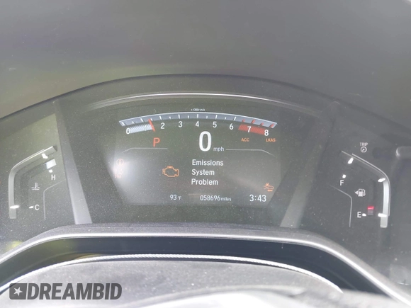 2019 Honda CR-V EX with VIN 5J6RW1H51KA007719, listed as a IAAI auction lot 41985574 with 58,696 mi miles. Bid and sale history available at carsss.com. Image 7.