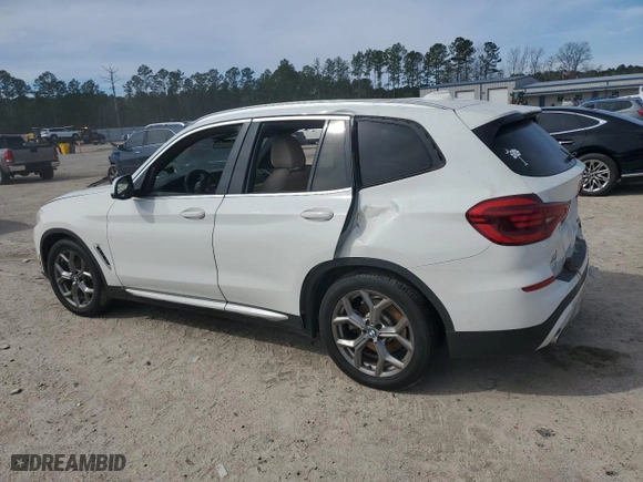2021 BMW X3 sDrive30i with VIN 5UXTY3C03M9F63436, listed as a Copart auction lot 45341545 with 0 mi miles and Salvage Title. Bid and sale history available at carsss.com. Image 2.