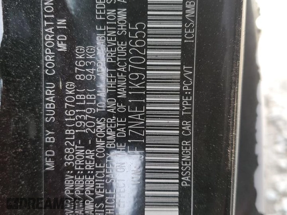 2019 Toyota 86 GT z VIN JF1ZNAE11K9702655, wystawiony jako Copart lot #42194845 z przebiegiem 40 800 mil mil oraz Szkoda całkowita • Salvage title. Historia ofert i sprzedaży dostępna na DreamBid. Obrazek 14.