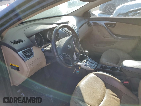 2013 Hyundai Elantra GLS with VIN 5NPDH4AE4DH210198, listed as a Copart auction lot 72771284 with 173,149 mi miles and Salvage title. Bid and sale history available at DreamBid. Image 7.