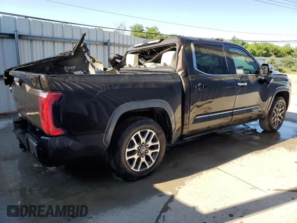 2022 Toyota Tundra 2WD 1794 Edition with VIN 5TFMA5AB0NX004561, listed as a Copart auction lot 49262374 with 49,660 mi miles and Non Repairable. Bid and sale history available at carsss.com. Image 3.