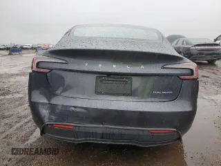 2025 Tesla Model 3 Long Range with VIN 5YJ3E1EB0SF876117, listed as a Copart auction lot 59322455 with 9,022 mi miles and Salvage title. Bid and sale history available at DreamBid. Image 6.