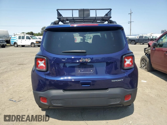 2019 Jeep Renegade Sport with VIN ZACNJAAB5KPK49980, listed as a Copart auction lot 60098805 with Not provided miles and Salvage title. Bid and sale history available at DreamBid. Image 6.