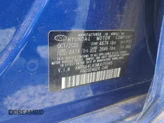 2021 Genesis G70 2.0T with VIN KMTG64LA1MU075945, listed as a Copart auction lot 56481205 with 88,160 mi miles and Salvage title. Bid and sale history available at DreamBid. Image 12.