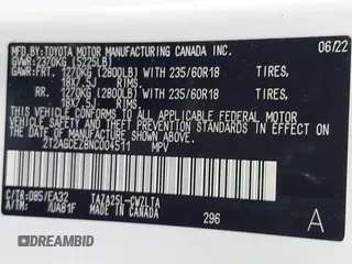 2022 Lexus NX 350 с VIN 2T2AGCEZ8NC004511, выставлен на аукционе IAAI как лот 42149218 с пробегом 42 441 миль миль и . История ставок и продаж доступна на DreamBid. Изображение 9.