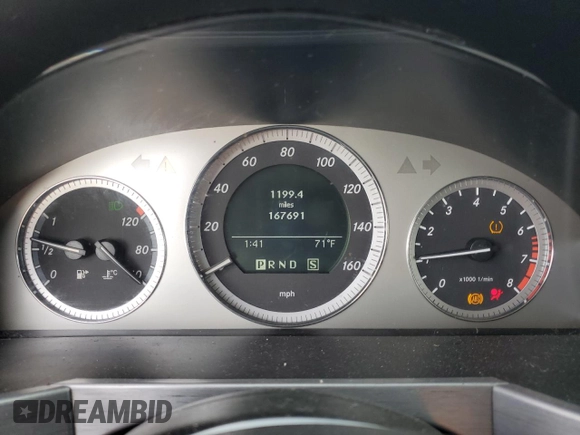 2010 Mercedes-Benz GLK 350 with VIN WDCGG5GBXAF331921, listed as a Copart auction lot 76383884 with 167,691 mi miles and Salvage Title. Bid and sale history available at DreamBid. Image 9.