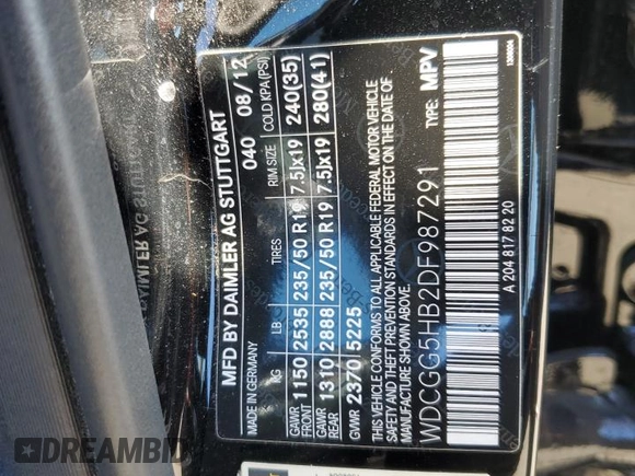 2013 Mercedes-Benz GLK 350 with VIN WDCGG5HB2DF987291, listed as a Copart auction lot 55307094 with 28,034 mi miles and Salvage Title. Bid and sale history available at DreamBid. Image 15.