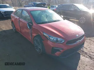 2020 Kia Forte GT-Line with VIN 3KPF34AD8LE250320, listed as a IAAI auction lot 41684288 with 52,883 mi miles. Bid and sale history available at carsss.com. Image 1.