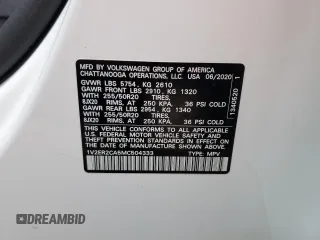2021 Volkswagen Atlas SEL with VIN 1V2ER2CA5MC504333, listed as a Copart auction lot 43385145 with 47,437 mi miles and Salvage title. Bid and sale history available at DreamBid. Image 16.