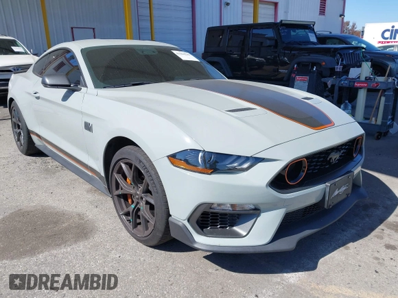 2021 Ford Mustang Mach 1 with VIN 1FA6P8R08M5550536, listed as a IAAI auction lot 41664249 with 19,006 mi miles and . Bid and sale history available at DreamBid. Image 1.