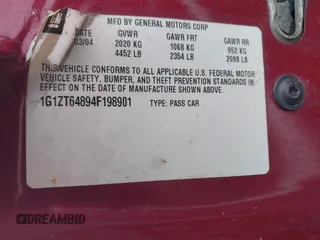 2004 Chevrolet Malibu Maxx LS z VIN 1G1ZT64894F198901, wystawiony jako IAAI lot #42207991 z przebiegiem Nie podano mil oraz . Historia ofert i sprzedaży dostępna na DreamBid. Obrazek 9.