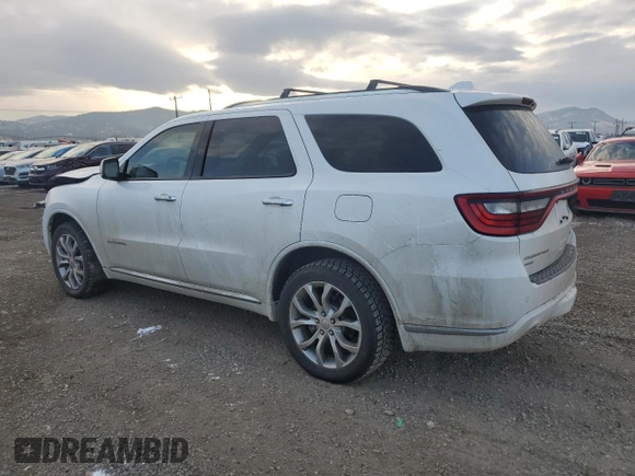 2016 Dodge Durango Citadel z VIN 1C4RDJEG2GC449485, wystawiony jako Copart lot #82409914 z przebiegiem 85 249 mil mil oraz Szkoda całkowita • Salvage title. Historia ofert i sprzedaży dostępna na DreamBid. Obrazek 2.