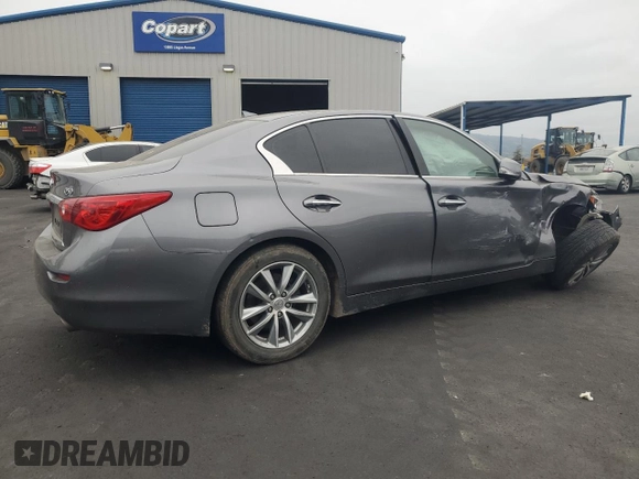 2014 Infiniti Q50 Hybrid Premium with VIN JN1AV7APXEM692295, listed as a Copart auction lot 54415395 with Not provided miles and Salvage title. Bid and sale history available at DreamBid. Image 3.