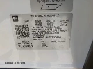 2023 GMC Acadia SLE z VIN 1GKKNKL44PZ195048, wystawiony jako IAAI lot #41916926 z przebiegiem 16 329 mil mil oraz . Historia ofert i sprzedaży dostępna na DreamBid. Obrazek 9.