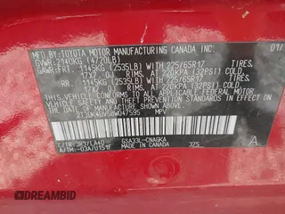 2011 Toyota RAV4 Ltd with VIN 2T3DK4DV5BW047595, listed as a IAAI auction lot 39888280 with 74,599 mi miles. Bid and sale history available at carsss.com. Image 9.
