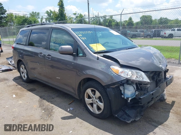 2014 Toyota Sienna LE AAS with VIN 5TDKK3DC3ES435091, listed as a IAAI auction lot 42735534 with 150,132 mi miles and . Bid and sale history available at DreamBid. Image 1.