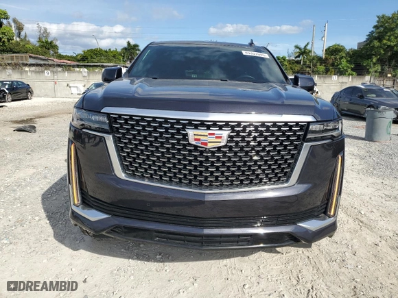 2022 Cadillac Escalade RWD Premium Luxury with VIN 1GYS3BKL9NR361064, listed as a Copart auction lot 45357045 with 56,950 mi miles and Salvage Title. Bid and sale history available at carsss.com. Image 5.