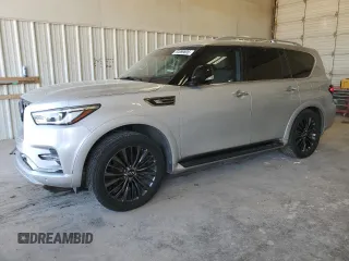 2021 Infiniti QX80 PREMIUM SELECT with VIN JN8AZ2AFXM9720484, listed as a Copart auction lot 53099805 with 64,276 mi miles and Salvage Title. Bid and sale history available at carsss.com. Image 1.