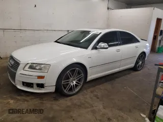 2008 Audi S8 with VIN WAUPN94E88N010023, listed as a Copart auction lot 46978255 with 160,586 mi miles and Salvage Title. Bid and sale history available at DreamBid. Image 1.