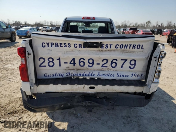 2022 Chevrolet Silverado 1500 Work Truck with VIN 3GCNAAEK5NG560098, listed as a Copart auction lot 46189455 with 60,500 mi miles and Salvage Title. Bid and sale history available at DreamBid. Image 6.