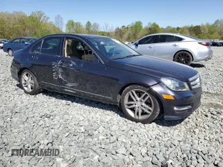 2013 Mercedes-Benz C 300 Sport with VIN WDDGF8AB3DR246513, listed as a Copart auction lot 52407915 with 93,713 mi miles and Salvage Title. Bid and sale history available at DreamBid. Image 4.