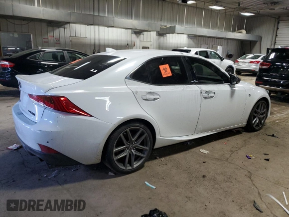 2017 Lexus IS 350 с VIN JTHCE1D26H5013199, выставлен на аукционе Copart как лот 56954735 с пробегом Не указан миль и Списание • Salvage title. История ставок и продаж доступна на DreamBid. Изображение 3.