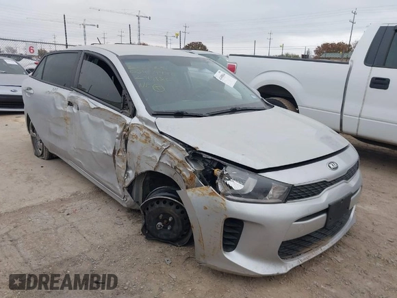2020 Kia Rio LX with VIN 3KPA24AD4LE297180, listed as a IAAI auction lot 41498864 with 121,090 mi miles. Bid and sale history available at carsss.com. Image 1.