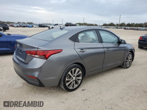 2020 Hyundai Accent Limited with VIN 3KPC34A67LE118346, listed as a Copart auction lot 79717804 with 4,046 mi miles and Clean Title. Bid and sale history available at carsss.com. Image 3.
