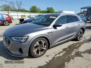 2021 Audi e-tron Premium Plus with VIN WA1LAAGE3MB012259, listed as a Copart auction lot 48824963 with 23,710 mi miles. Bid and sale history available at carsss.com. Image 1.