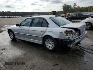 2001 BMW 7 Series 740iA with VIN WBAGG83441DN88709, listed as a Copart auction lot 77776194 with 0 mi miles and Salvage Title. Bid and sale history available at carsss.com. Image 2.