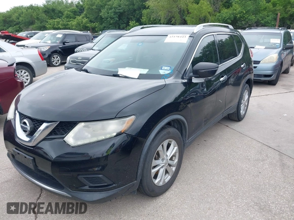 2015 Nissan Rogue SV with VIN KNMAT2MT6FP575909, listed as a IAAI auction lot 42178443 with 141,944 mi miles and . Bid and sale history available at carsss.com. Image 2.