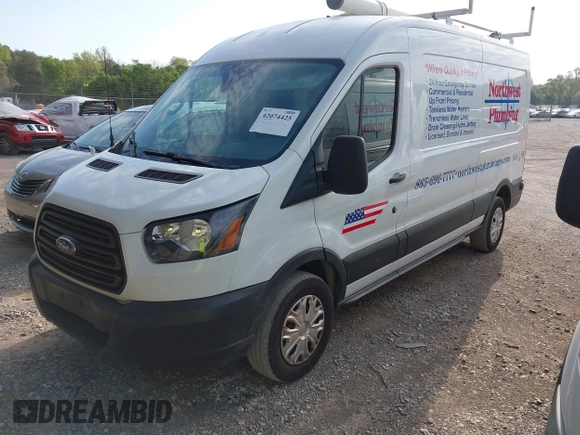 2019 Ford Transit with VIN 1FTYR2CM1KKA87353, listed as a IAAI auction lot 42074425 with 147,825 mi miles. Bid and sale history available at carsss.com. Image 2.