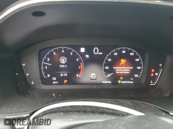 2023 Acura Integra with VIN 19UDE4H23PA005781, listed as a Copart auction lot 58029345 with 52,319 mi miles and Salvage title. Bid and sale history available at DreamBid. Image 9.