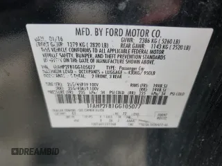 2016 Ford Taurus Limited with VIN 1FAHP2F81GG105077, listed as a Copart auction lot 53185165 with 160,657 mi miles and Clean Title. Bid and sale history available at DreamBid. Image 12.
