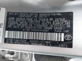 2017 Toyota Camry XLE with VIN 4T1BF1FK8HU445687, listed as a IAAI auction lot 41709113 with 160,508 mi miles. Bid and sale history available at carsss.com. Image 9.